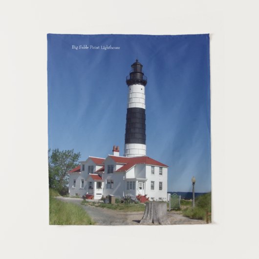Big Sable Point Lighthouse tapestry Wandkleed (Voorkant)
