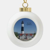 Big Sable Point Lighthouse-versiering Keramische Bal Ornament (Voorkant)