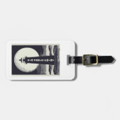 Big Sable Point Michigan Lighthouse Moon Bagagelabel (Voorkant horizontaal)