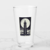 Big Sable Point Michigan Lighthouse Moon Glas (Voorkant)