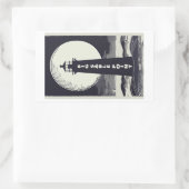 Big Sable Point Michigan Lighthouse Moon Rechthoekige Sticker (Tas)