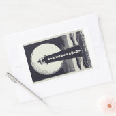 Big Sable Point Michigan Lighthouse Moon Rechthoekige Sticker (Envelop)