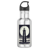 Big Sable Point Michigan Lighthouse Moon Waterfles (Voorkant)
