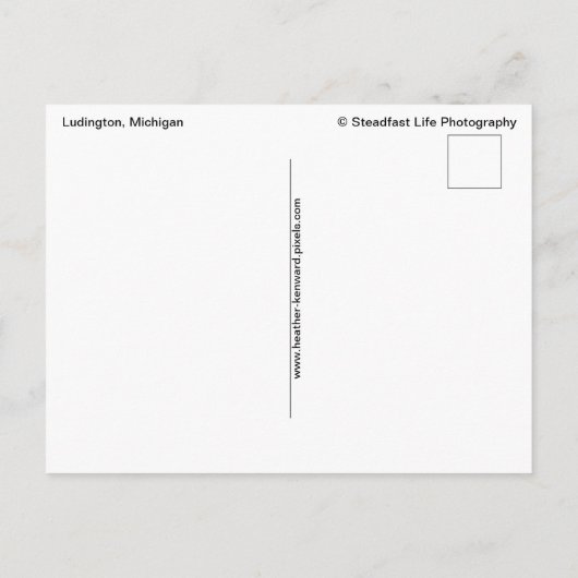 Big Sable Point Spring Sunset Briefkaart (Achterkant)