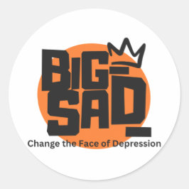 BIG SAD_Sticker Ronde Sticker