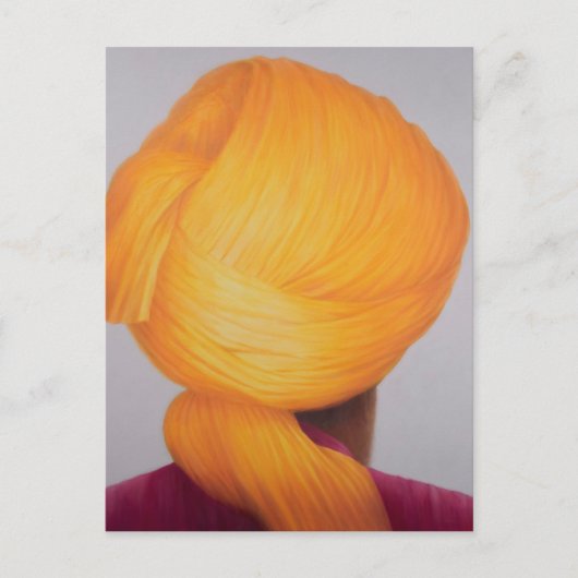 Big Saffron Turban Briefkaart (Voorkant)