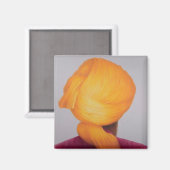 Big Saffron Turban Magneet (Voorkant / Achterkant)