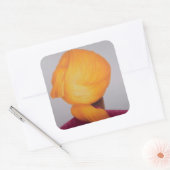 Big Saffron Turban Vierkante Sticker (Envelop)
