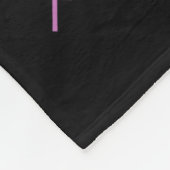 Big Sagittarius Energy Afro Girl With Purple Camou Fleece Deken (Hoek)