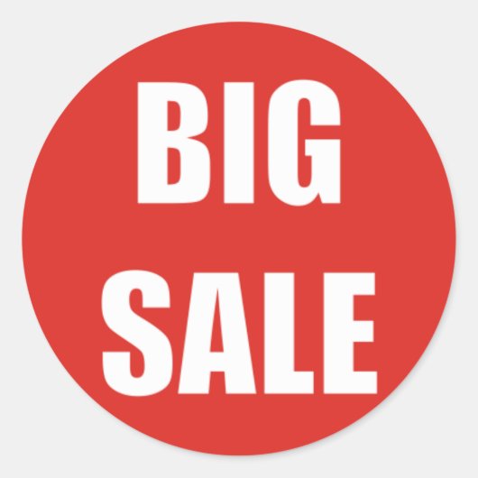 BIG SALE Korting Sticker (Voorkant)