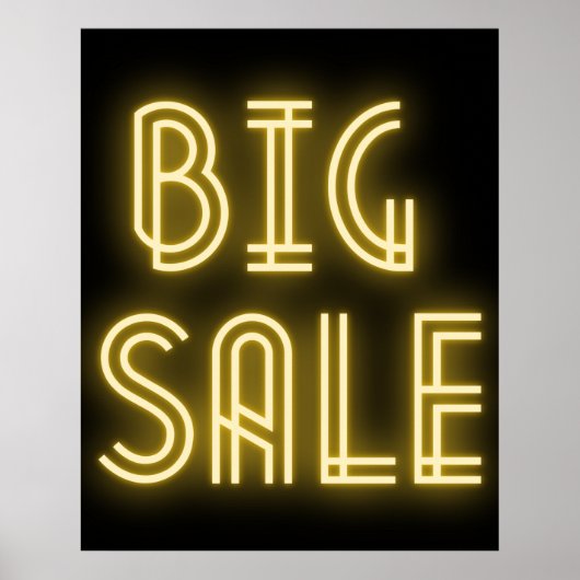 Big Sale Neon Sign Poster (Voorkant)