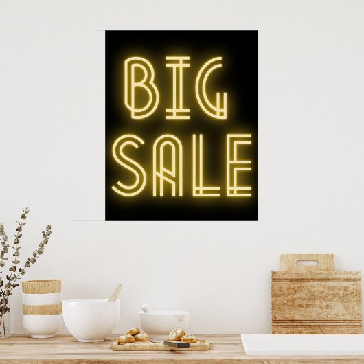 Big Sale Neon Sign Poster (Keuken)