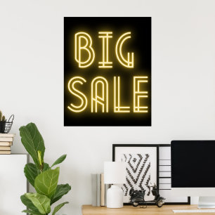 Big Sale Neon Sign Poster