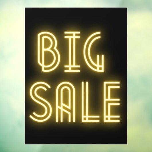 Big Sale Neon Sign Window Cling Raamsticker (Vel 3)