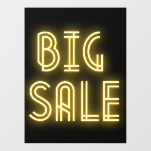 Big Sale Neon Sign Window Cling Raamsticker (Vel)