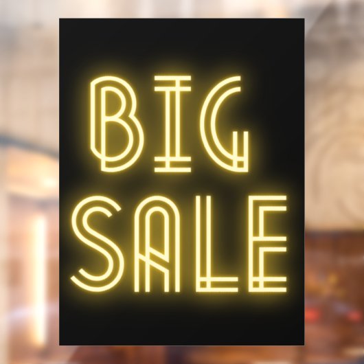 Big Sale Neon Sign Window Cling Raamsticker (Vel 2)
