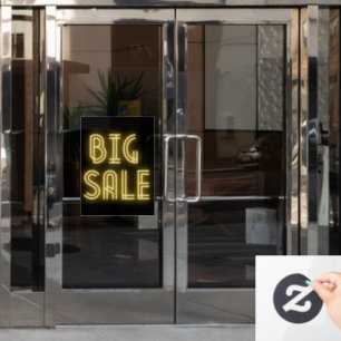 Big Sale Neon Sign Window Cling Raamsticker