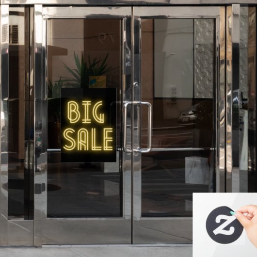 Big Sale Neon Sign Window Cling Raamsticker (Kantoordeur)