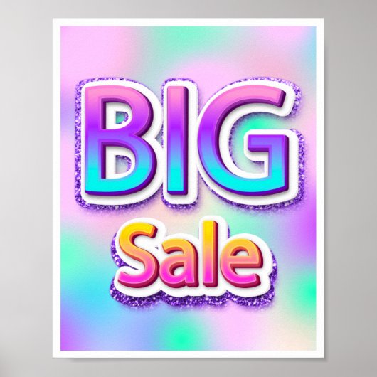 Big Sale Pink Einde van Sason Holografen Glitter Poster (Voorkant)