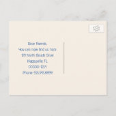 Big Sand Dollar die naar het strand Briefkaart gaa (Achterkant)