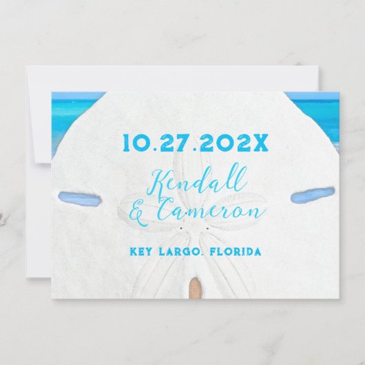 Big Sand Dollar Simple Save the Date Cards Kaart (Voorkant)