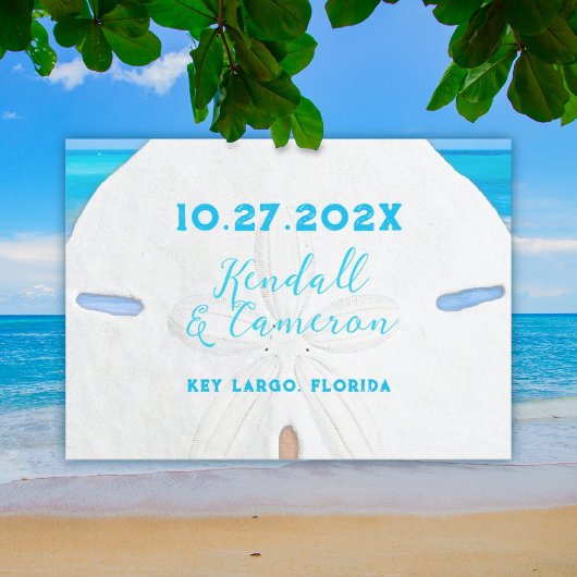 Big Sand Dollar Simple Save the Date Cards Kaart