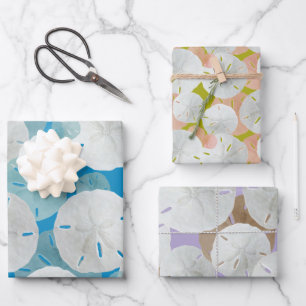 Big Sand Dollars patterned Flat Inpakpapier Vel