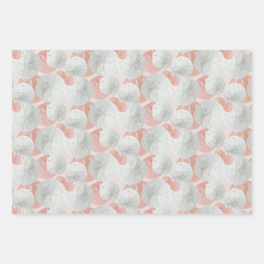 Big Sand Dollars patterned Flat Wrapping Paper Ze (Voorkant 2)