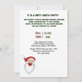Big Santa Face Dirty Santa Gift Exchange Party Kaart (Achterkant)