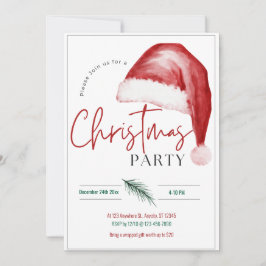 Big Santa Hat Kerstfeest Kaart