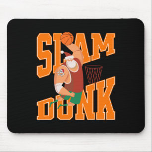 Big Santa Slam Dunk Basketbal Kerstmis Muismat