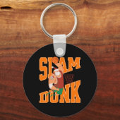 Big Santa Slam Dunk Basketbal Kerstmis Sleutelhanger (Voorkant)