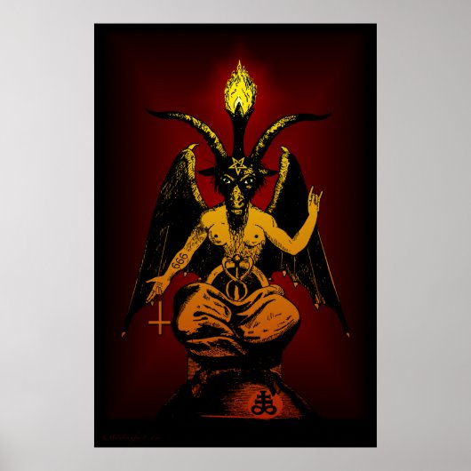 BIG Satanic Goat 24x36 Wall Art Poster (Voorkant)