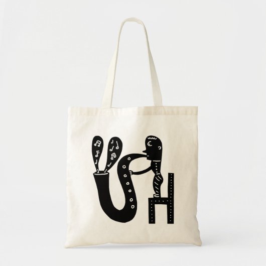 Big Saxophone Tote Bag (Voorkant)