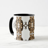 Big Schattige Cat Dierenvriend Design Mok (Voorkant links)