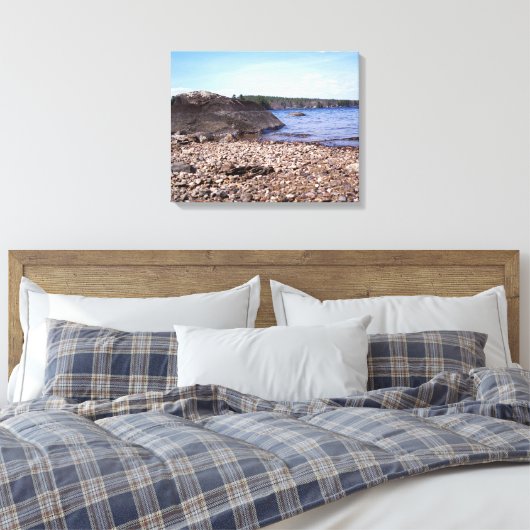 Big Sebago Lake 3, Maine Canvas Afdruk (Insitu (Slaapkamer))