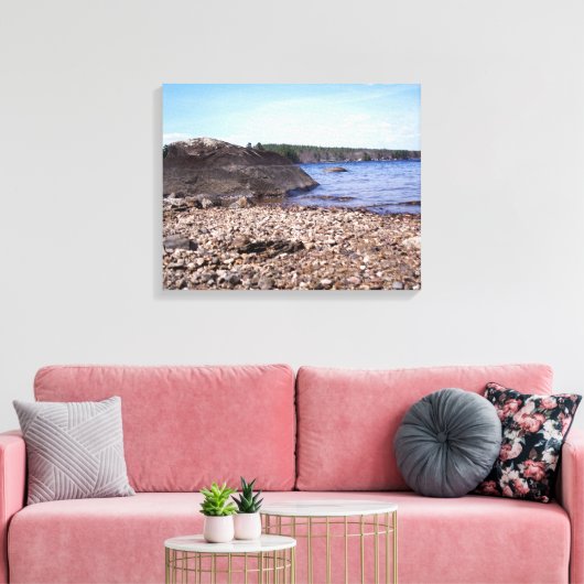 Big Sebago Lake 3, Maine Canvas Afdruk (Insitu (Woonkamer))