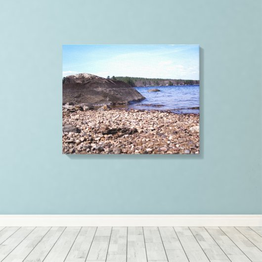 Big Sebago Lake 3, Maine Canvas Afdruk (Insitu (Houten vloer))