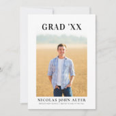 Big Serif Afstuderen Uitnodiging (Voorkant)