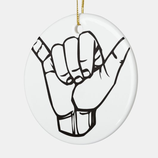 BIG SHAKA KERAMISCH ORNAMENT (Links)