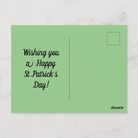 Big Shamrock Briefkaart (Achterkant)