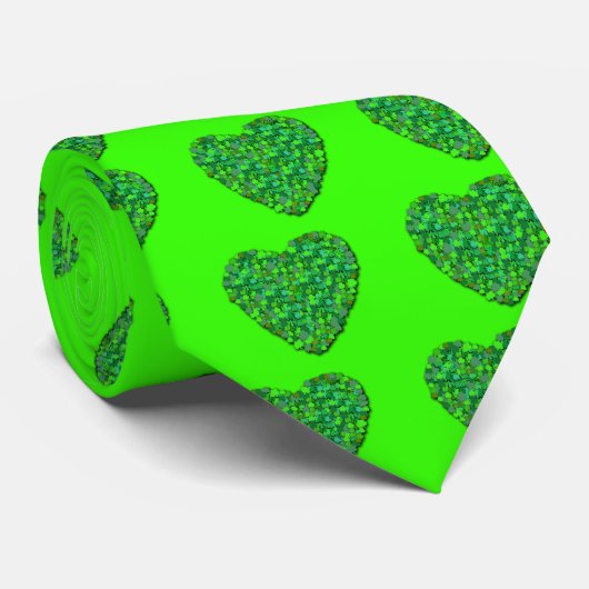 Big Shamrock Heart Stropdas (Opgerold)