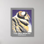 Big Sheep Big Merino Australisch reispictogram Canvas Afdruk (Voorkant)