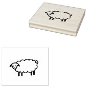 Big Sheep rubber stempel, boerderij rubber stempel (Gestempeld)
