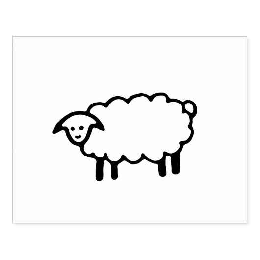 Big Sheep rubber stempel, boerderij rubber stempel (Afrduk)