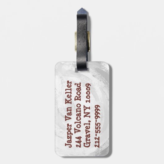 Big Shot Baseball Bagagelabel (Achterkant verticaal)