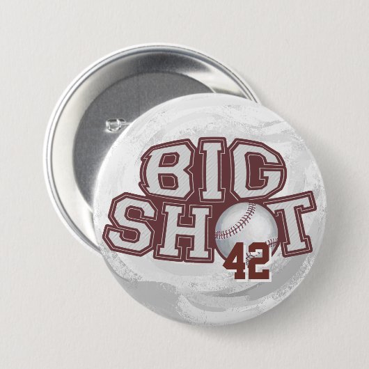 Big Shot Baseball Ronde Button 7,6 Cm (Voorkant /achterkant)