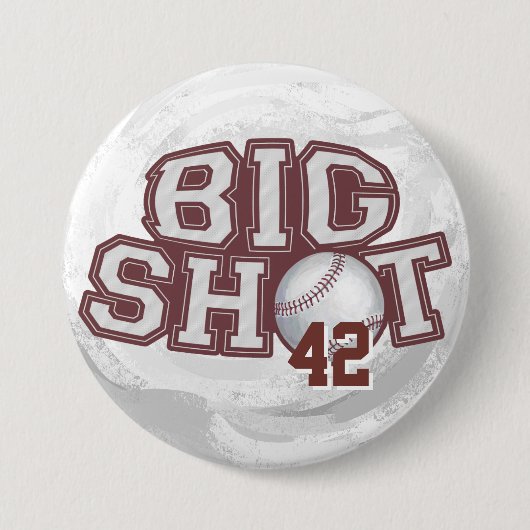 Big Shot Baseball Ronde Button 7,6 Cm (Voorkant)