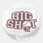 Big Shot Baseball Ronde Sticker (Voorkant)