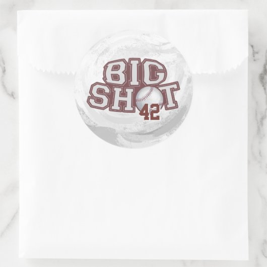Big Shot Baseball Ronde Sticker (Tas)